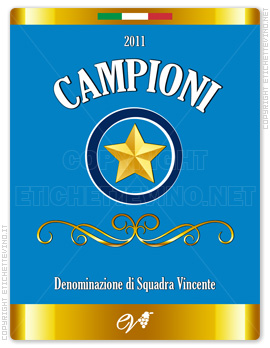 Etichetta Vino
2011
CAMPIONI
Denominazione di Squadra Vincente