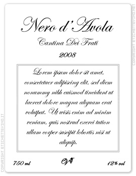 Etichetta Vino
Nero d'Avola
Cantina Dei Frati
2008
750 ml
12% vol